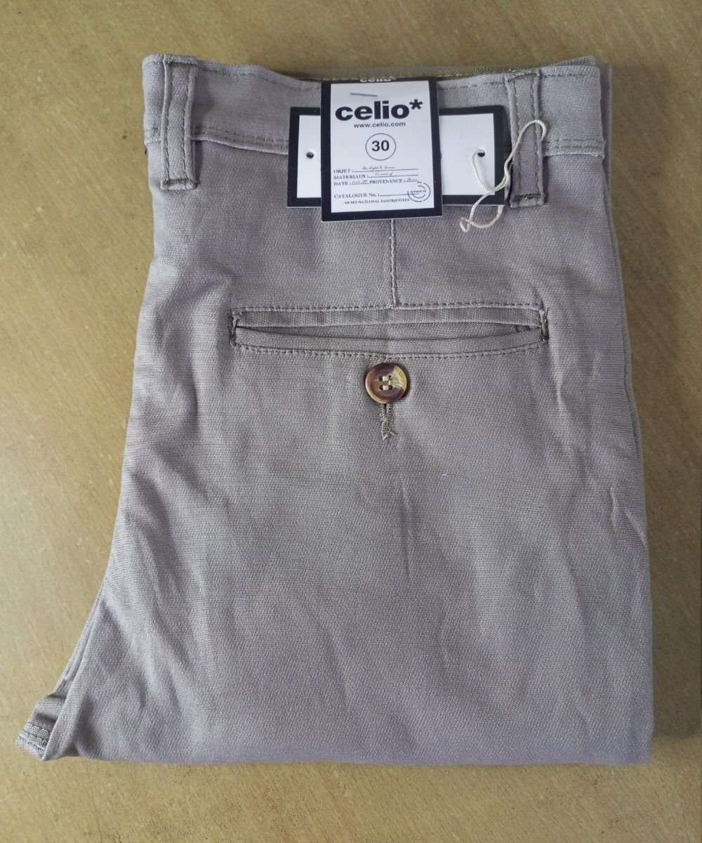 Men's Cotton-Stretch Slimfit Premium Gabardine Pant