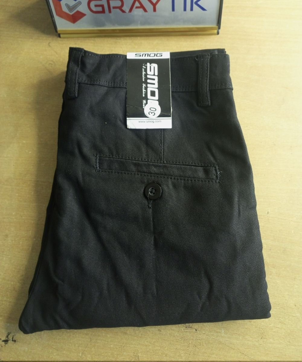 Men's Exclusive Stretchable Black Cotton Gabardine Pant