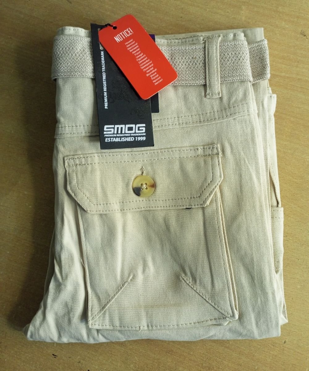 Twill Casual Premium Offwhite Cargo Mobile Pant For Men's