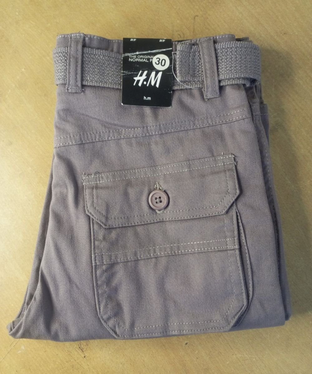Twill Casual Gray Cargo Pant For Men's