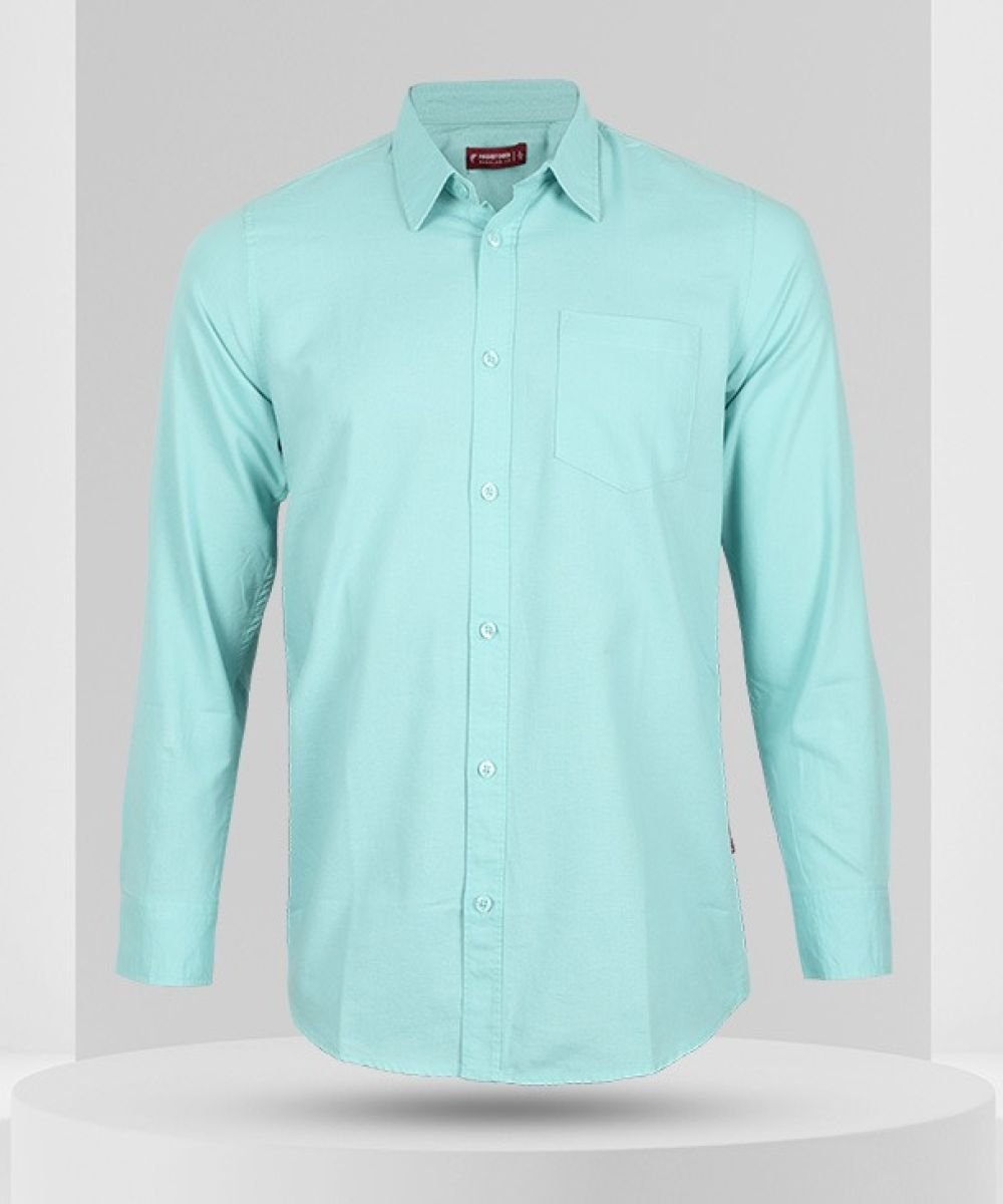 Oxford Cotton Pest Color Full Sleeve Shirt For Men's