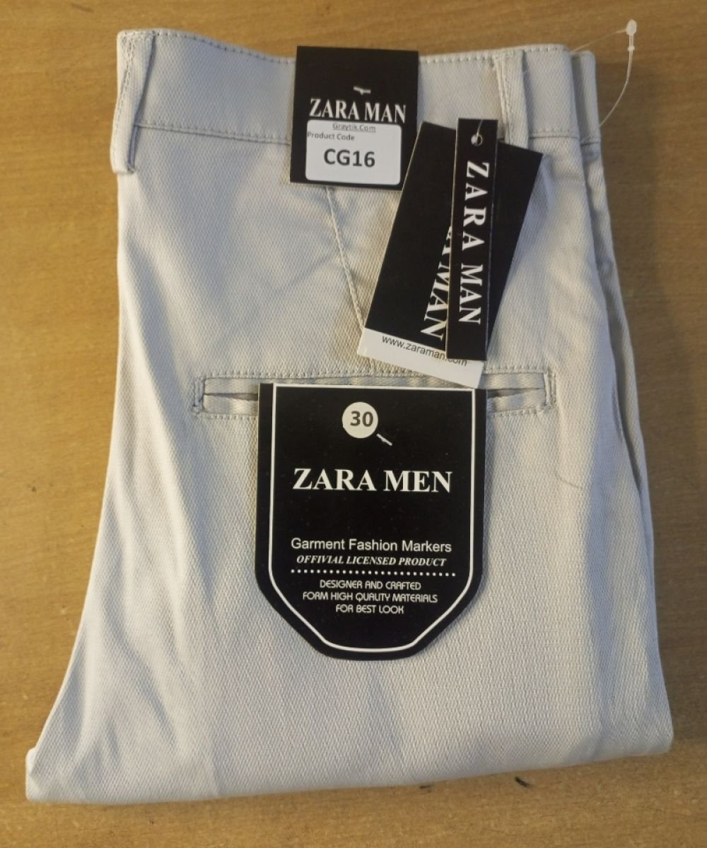 Exclusive Grey Cotton Stretchable Soft Gabardine Pant For Men's