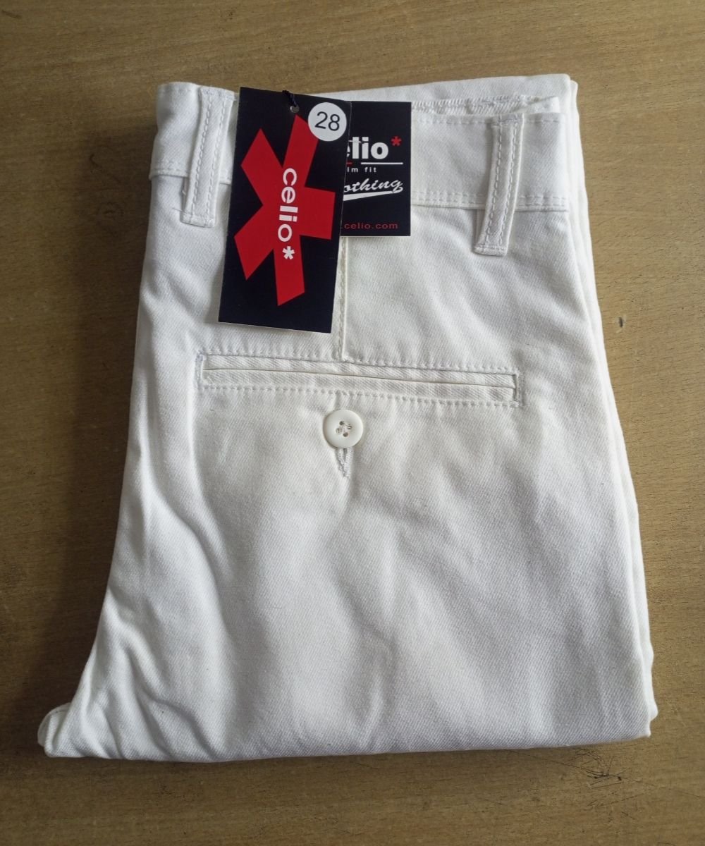Premium Formal Stretchable Off-White Gabardine Pant For Men's