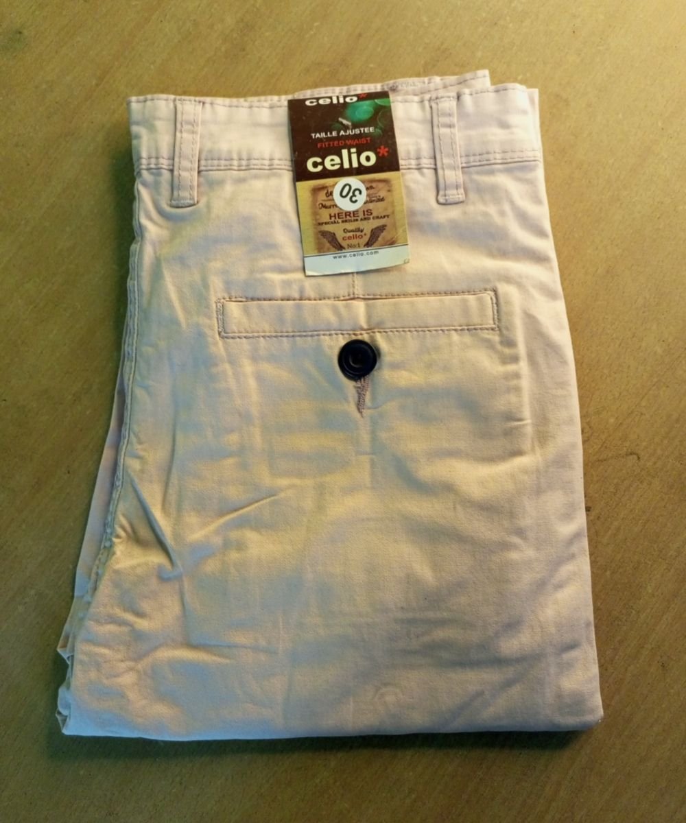 Men's Check Slim Fit Cotton Gabardine Pant