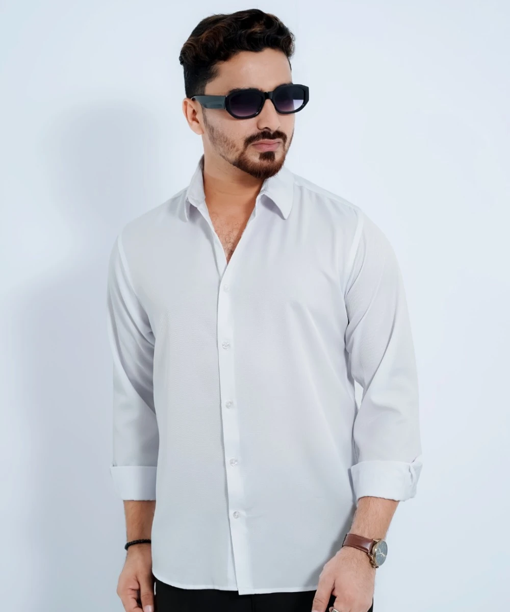 Men's Premium China Cherry Shirt In White