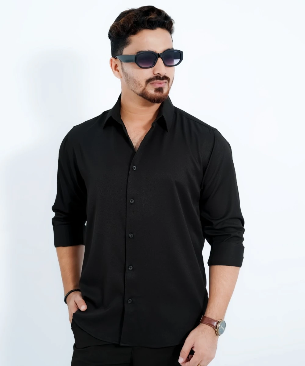 Men's Premium China Cherry Shirt In Black