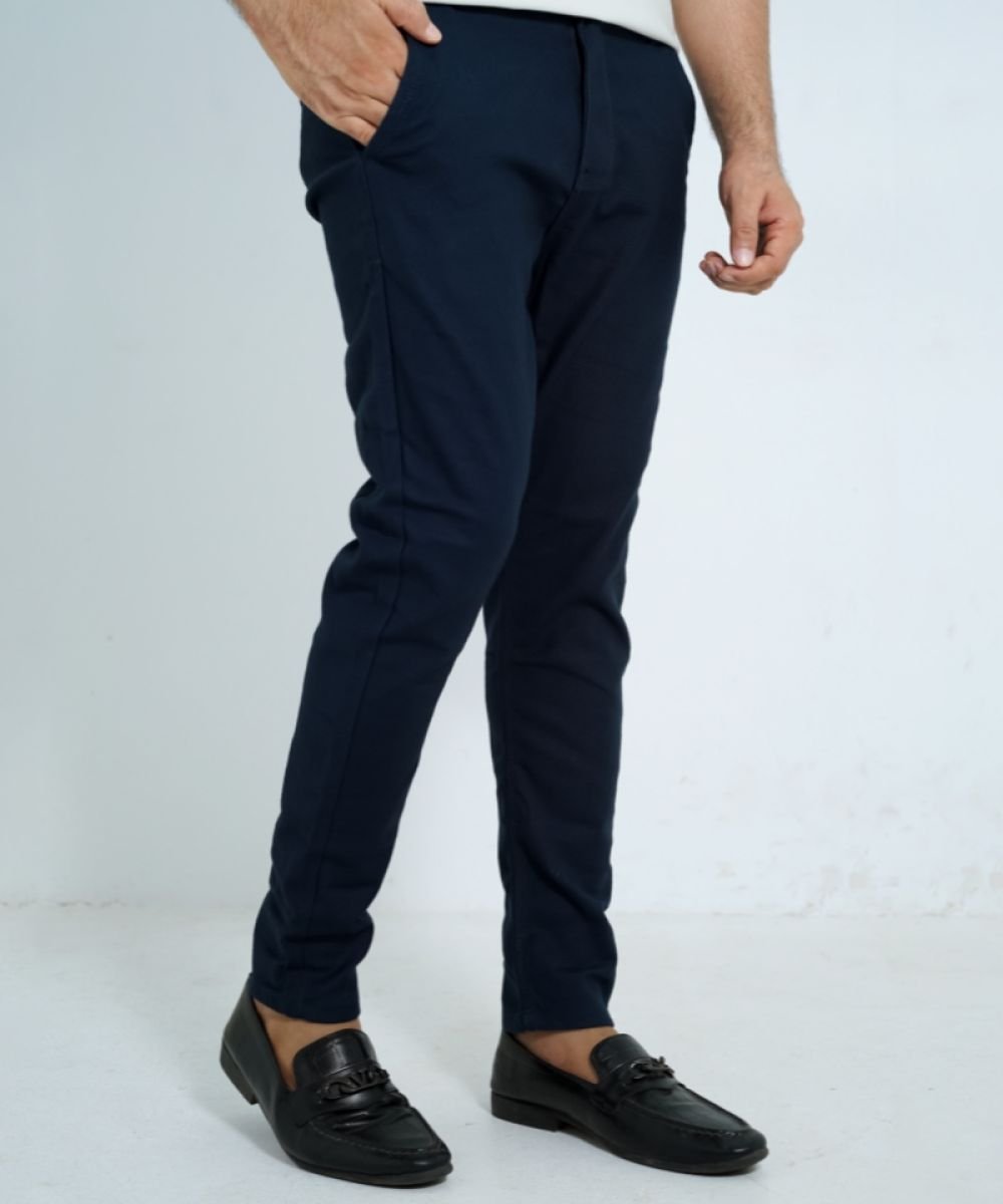 Premium Stretchable Navyblue Gabardine Pant For Men's