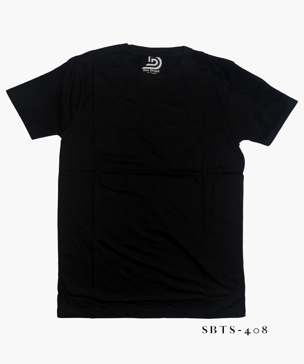 Men's Solid Black T-Shirt