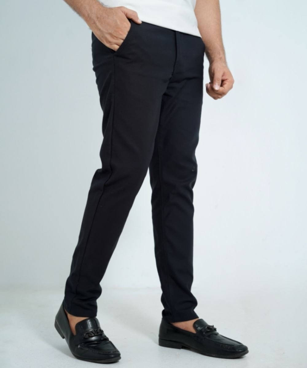 Premium Stretchable Black Gabardine Pant For Men's