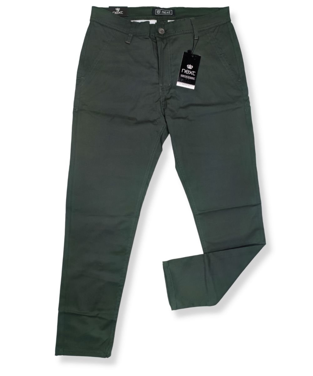 Men's Dark Olive Stretchable China Gabardine Pant