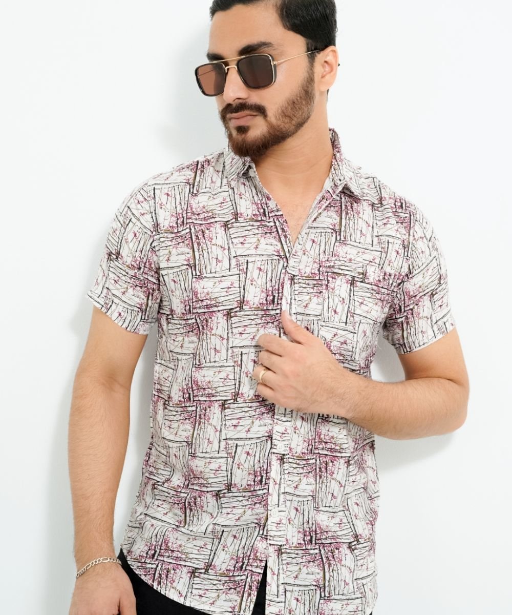 Exclusive Cotton Half Sleeve Print Shirt For Men's