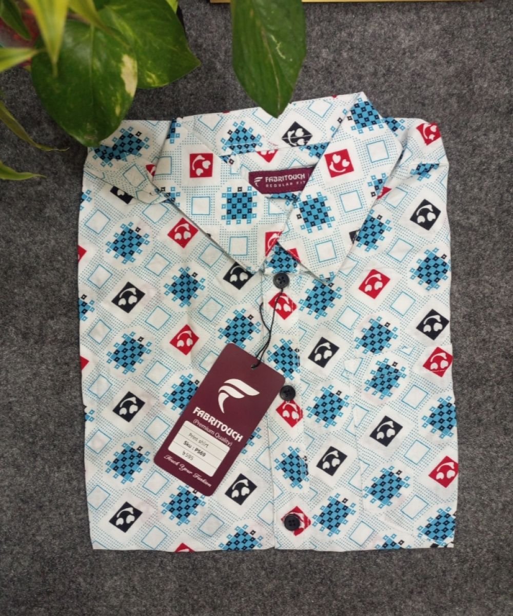 Exclusive Cotton Half Sleeve Print Shirt For Men's