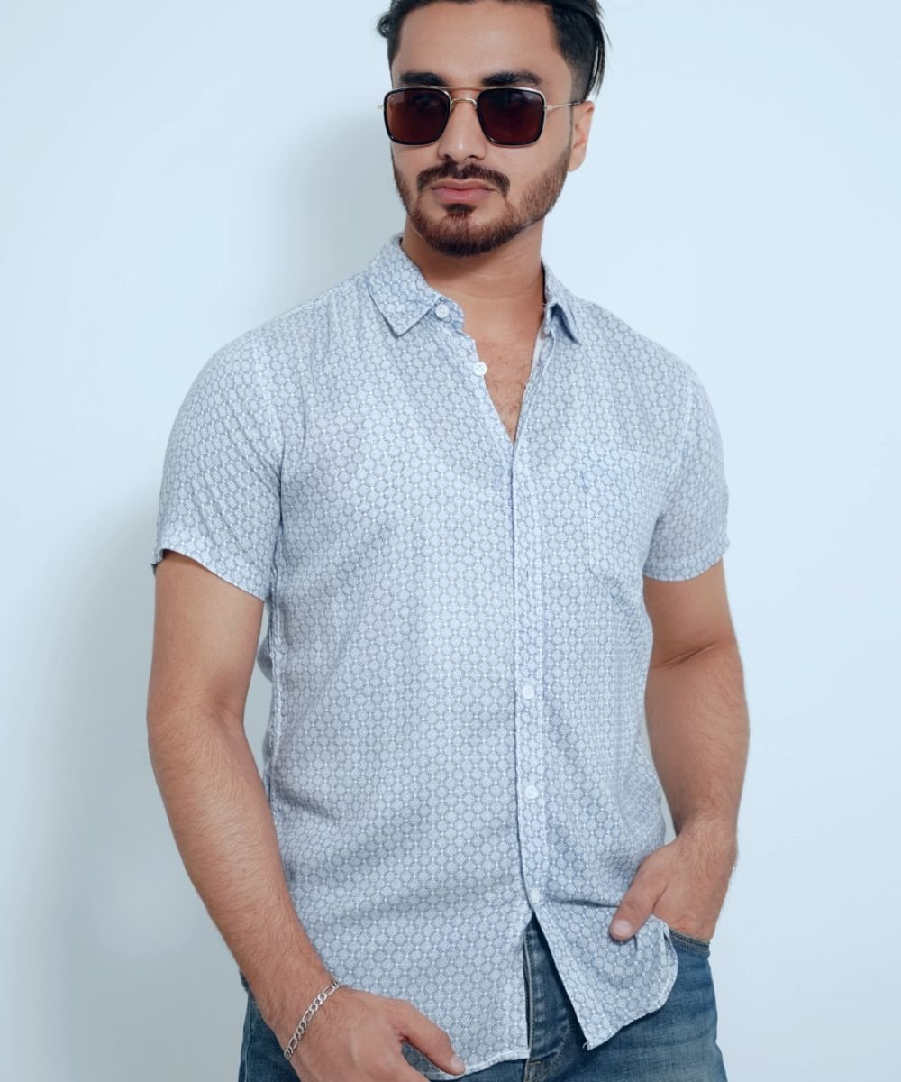 Exclusive Cotton Half Sleeve Print Shirt For Men's