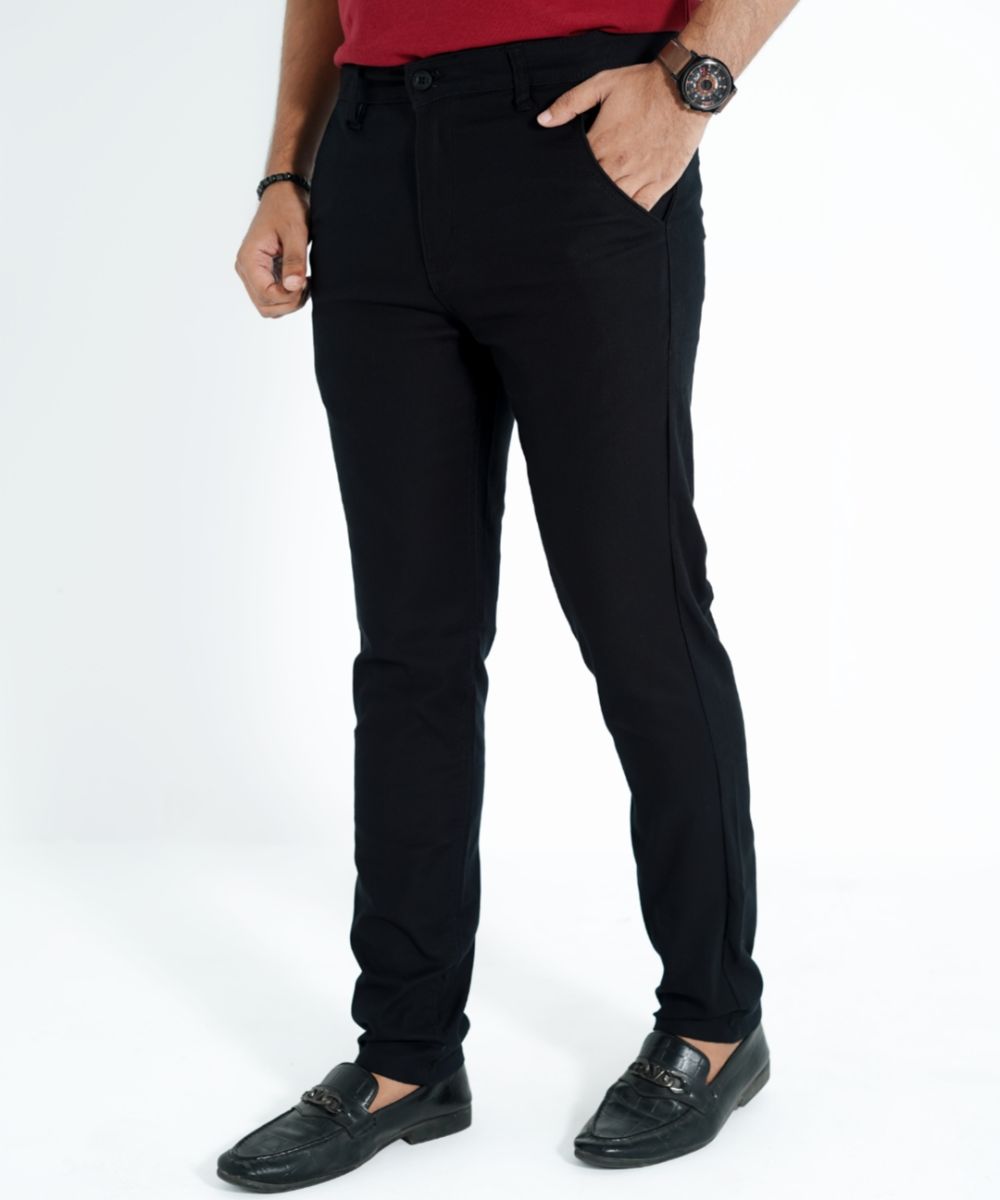 Men’s Black Superior Durable, Comfortable Standard Fit Gabardine Pant