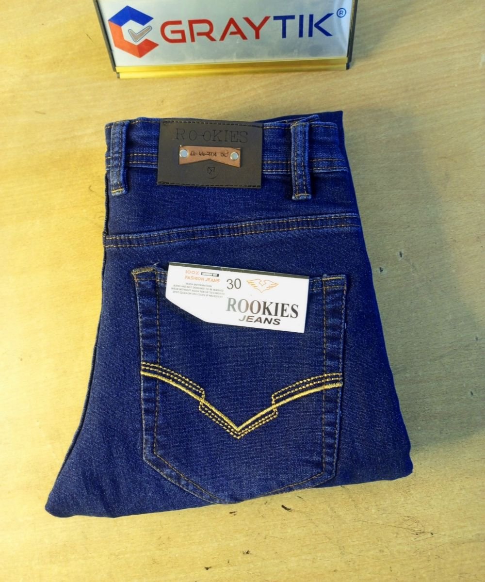 Exclusive Stretchable Blue (Rookies) Denim Pant For Men's