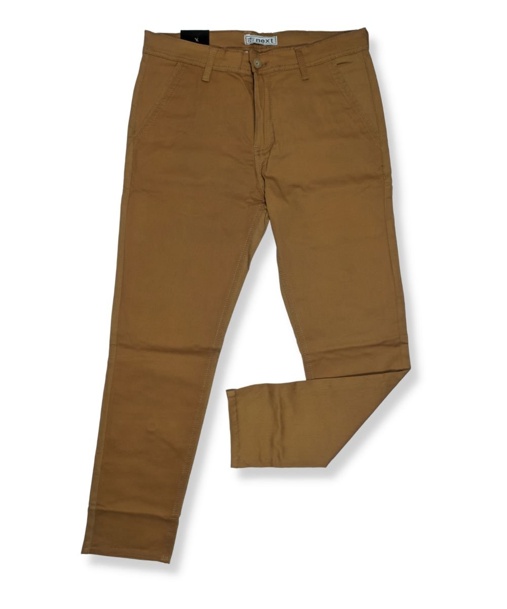 Men's Light Brown Stretchable China Gabardine Pant