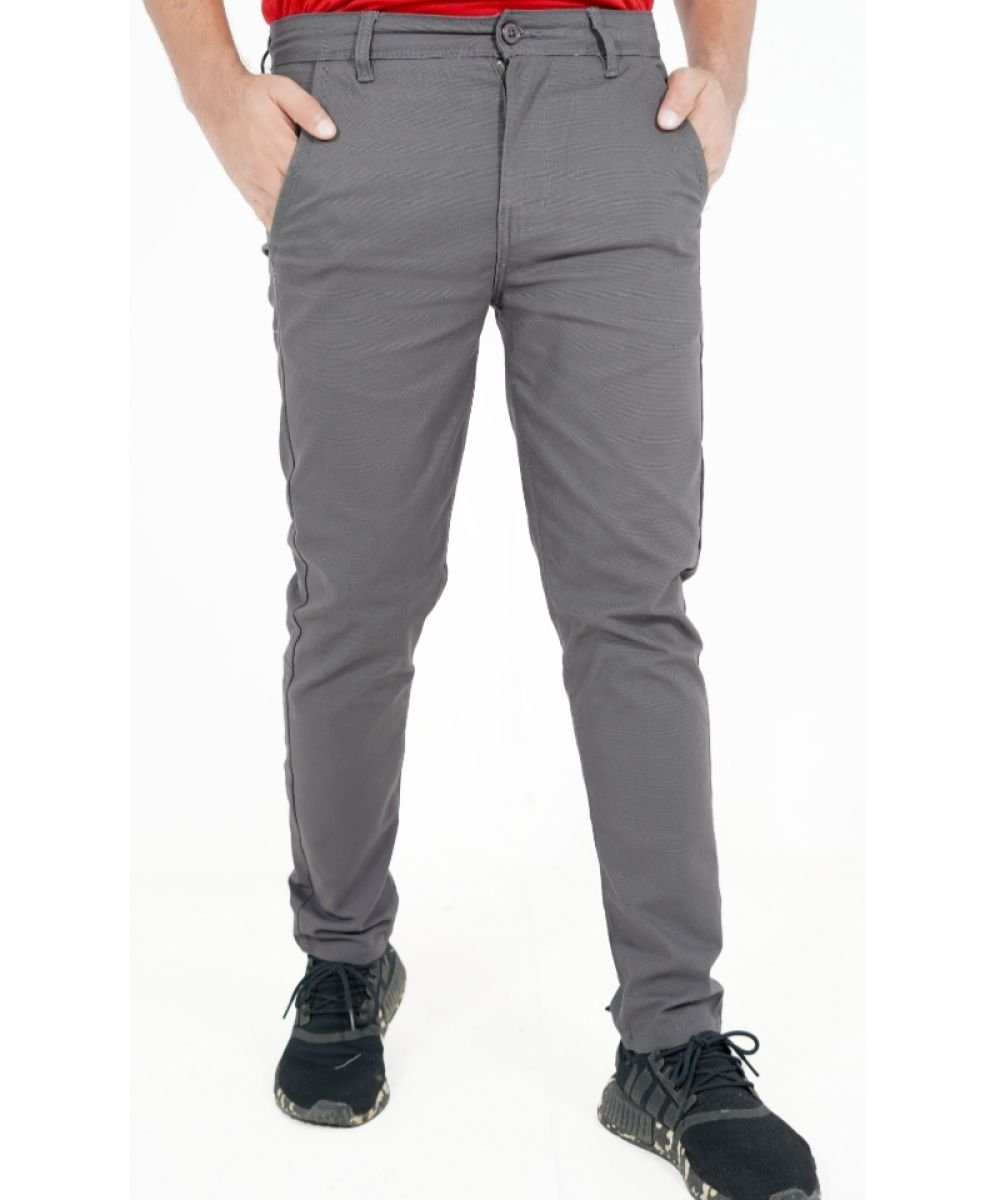 Exclusive Stretchable Gray Gabardine Pant For Men's