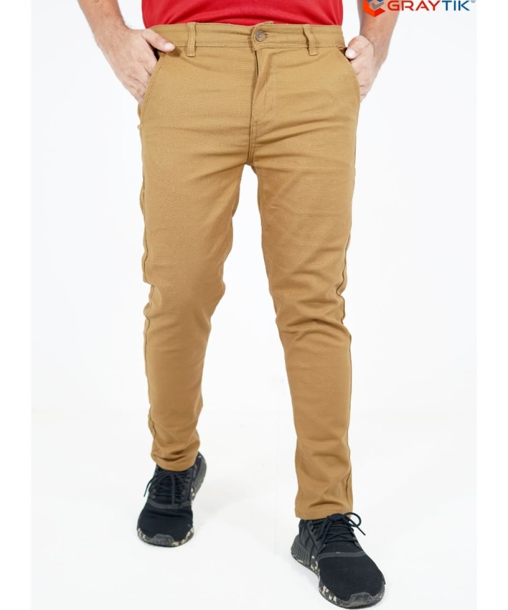 Exclusive Stretchable Brown Gabardine Pant For Men's