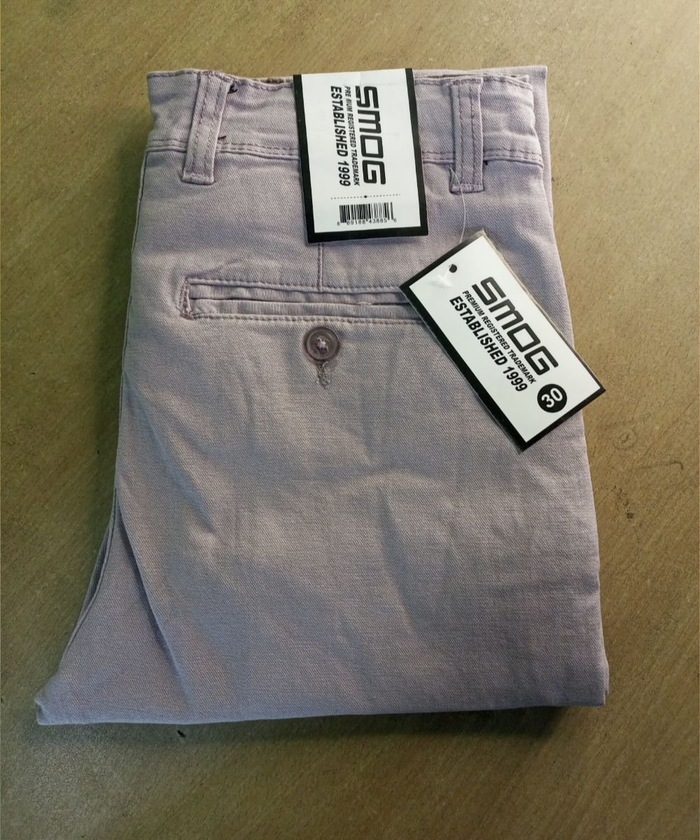 Men's Mauve Cotton Stretchable Gabardine Pant