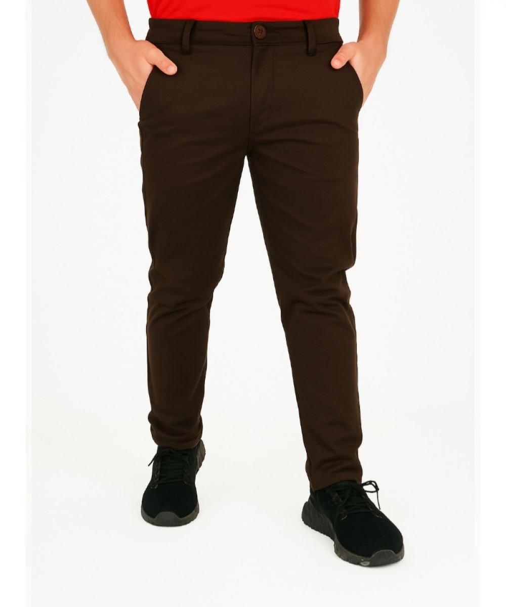 Premium Stretchable Coffee Gabardine Pant For Men's