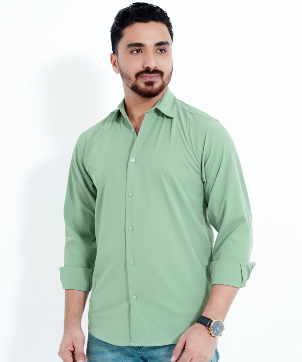 Lemon China Micro Stretchable Solid Shirt For Men's