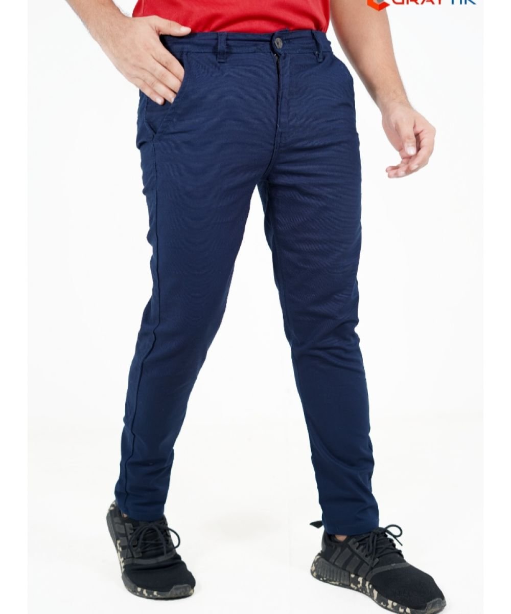 Exclusive Stretchable Navyblue Gabardine Pant For Men's