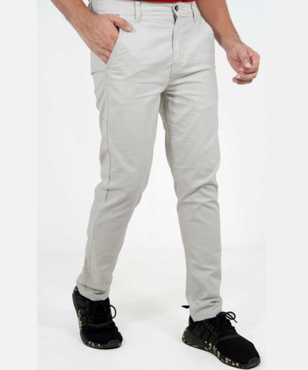 Exclusive Stretchable Offwhite Gabardine Pant For Men's