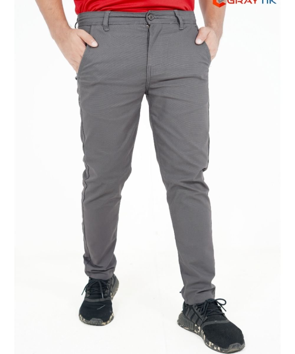 Exclusive Stretchable Gray Gabardine Pant For Men's