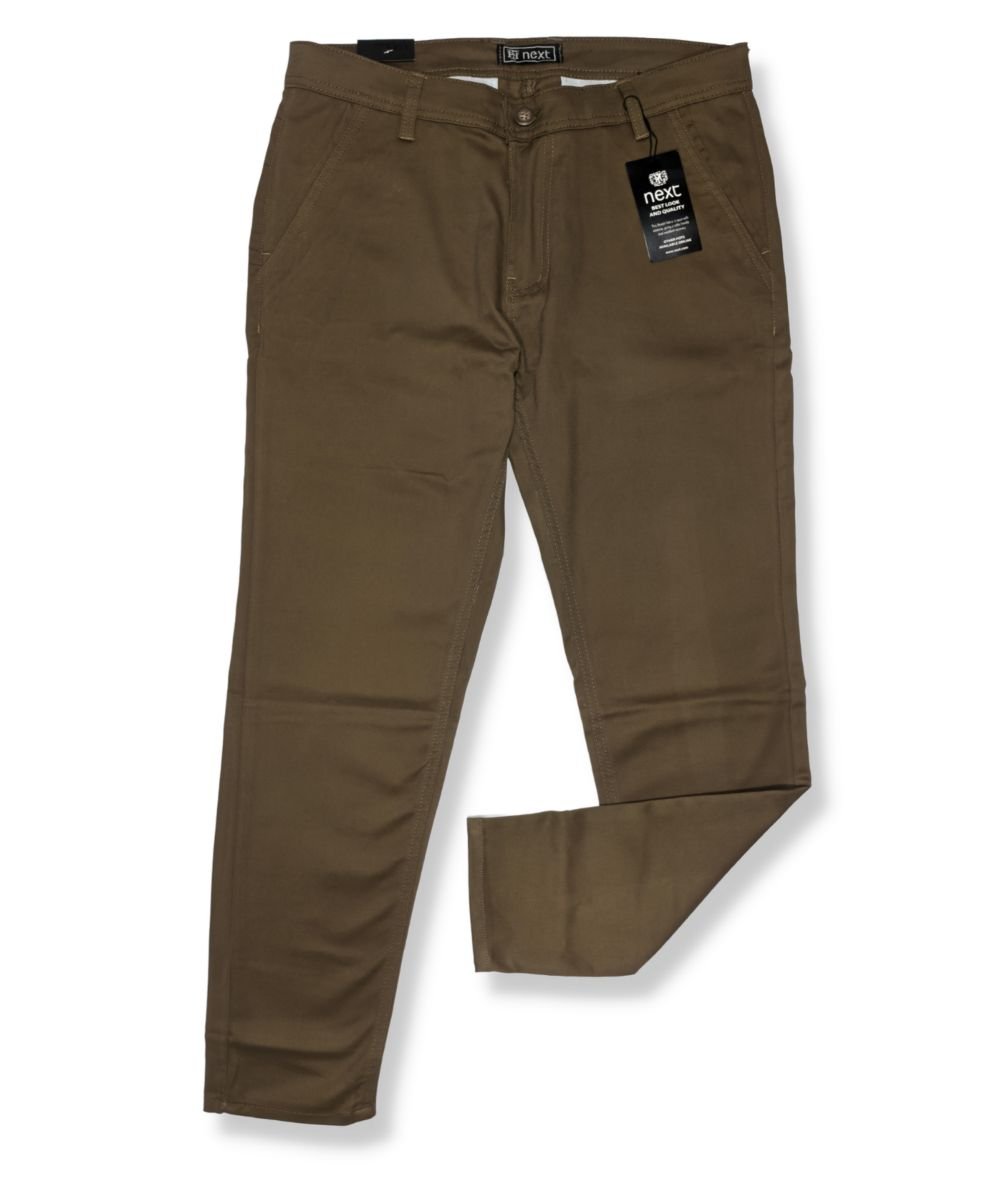 Men's Brown Stretchable China Gabardine Pant