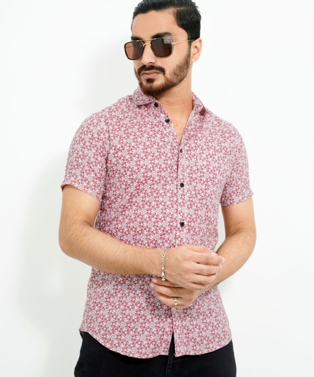 Exclusive Cotton Half Sleeve Print Shirt For Men's