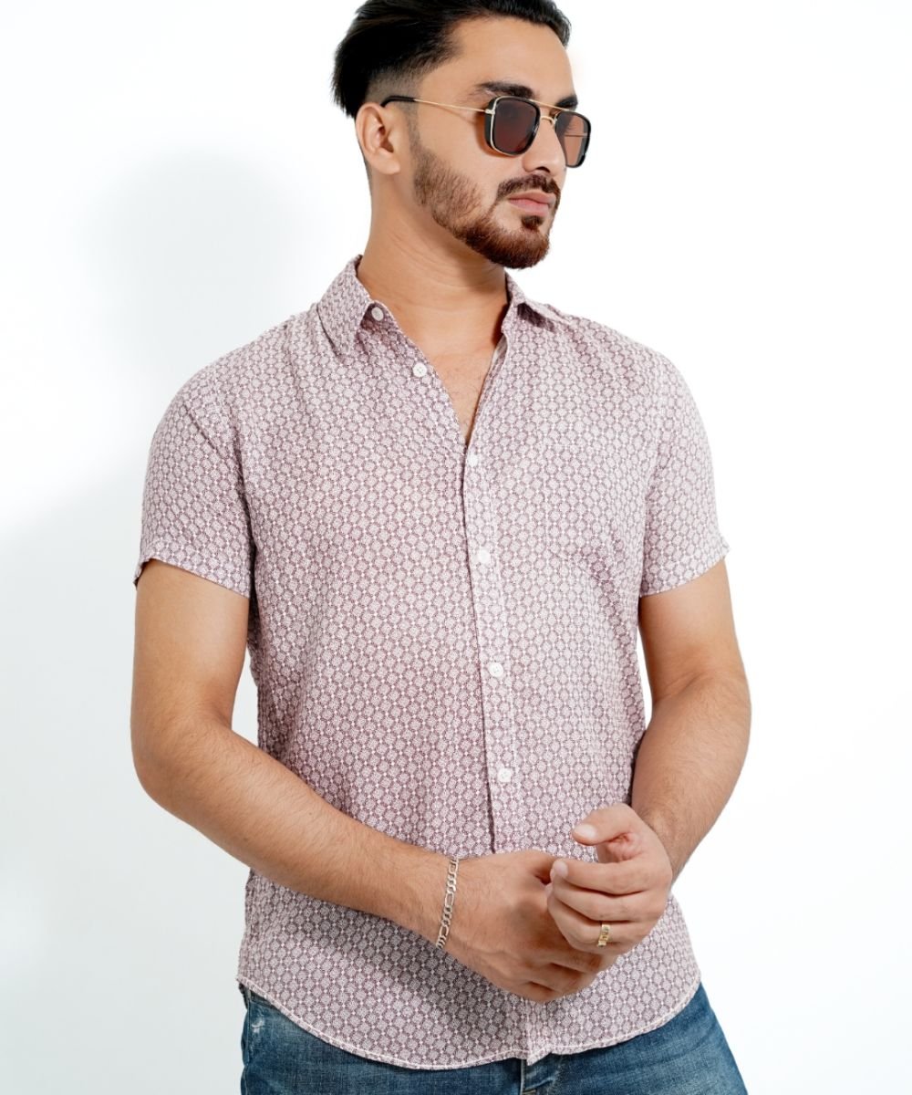 Exclusive Cotton Half Sleeve Print Shirt For Men's